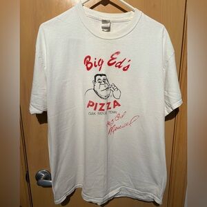 White Big Ed's Pizza Oak Ridge Tennessee Souvenir Graphic T-Shirt Size XL